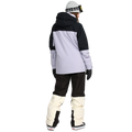 Back image of the The Volcom Stone Mica 20K Snowboard Pants – Womens with matching ski jacket in Bone colourway. Features contrast black knee, inner cuff and upper backside patches.