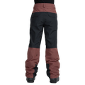 Back image of the The Volcom Stone Mica 20K Snowboard Pants – Womens in Oxblood colourway. Features contrast black inner cuff and upper backside patches and belt loops.