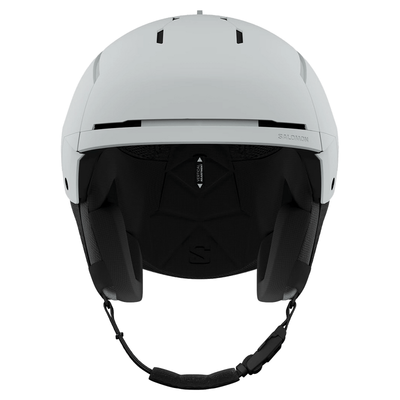 Front view of the Salomon Arcane Prime Mips Helmet in Ice Flow colourway, unisex's model