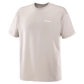 Main view of the Salomon Chest Logo Tee in Ethherea colourway, unisex model