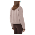 Back view of the Salomon Chroma Fleece Cardigan in Etherea colourway, women model