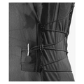Detail view of the Salomon Flexcell Pro Back Protection in Black colourway, kids model