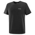 Main view of the Salomon Logo Rx Tee in Deep Black colourway, unisex model