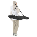 Carried view of the Salomon Original 1 Pair Ski Bag in Black colourway, unisex model