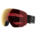 Main view of the Salomon Radium Pro Photo Goggles in Black, Sigma Photo Poppy Red lens, unisex model