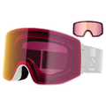 Alternative view of the Salomon Sentry Prime Goggles in White, Sigma Poppy Red lens, unisex model
