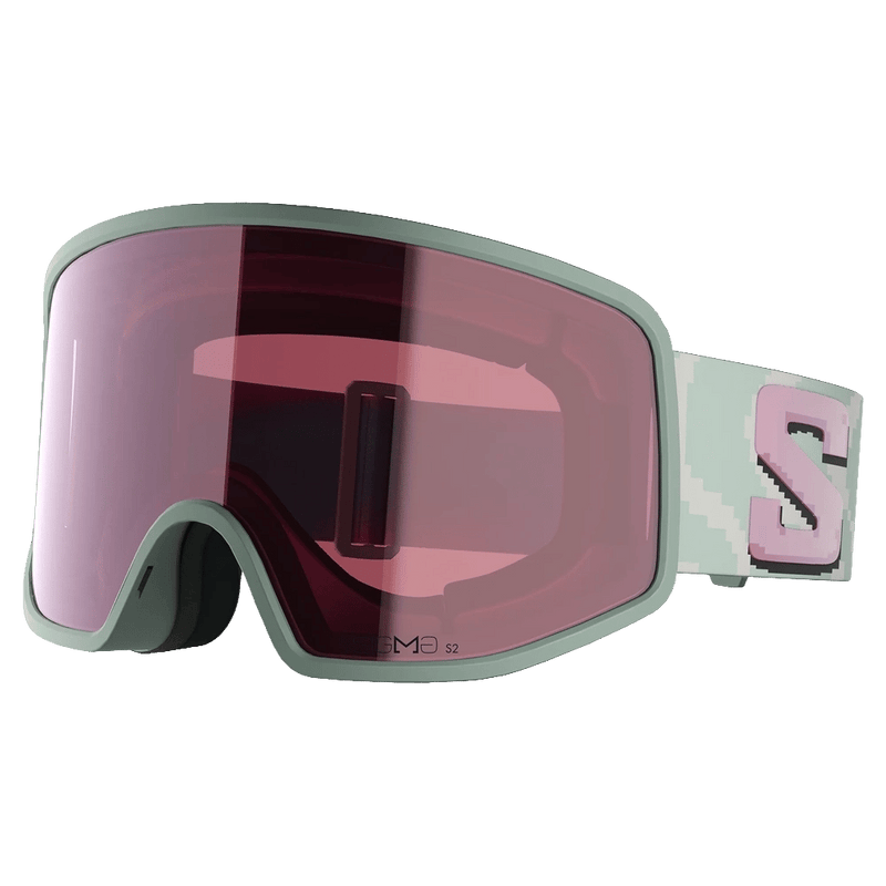 Main view of the Salomon Sentry Pro Goggles in Ice Green, Sigma Silver Pink lens, unisex model