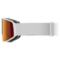 Side view of the Salomon Sentry Pro Goggles in White, Sigma Poppy Red lens, unisex model