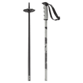 Close view of the Salomon Steep Ski Poles in White and Black colourway, unisex model