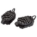 Folded view of the Sidas Ski Boot Traction in Black colourway, unisex model