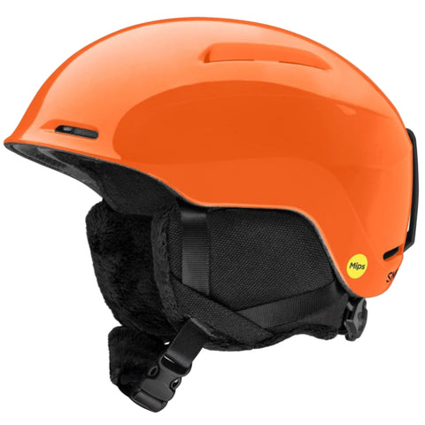 Smith Glide snow Helmet for kids in Habanero featuring MIPS protection, AirEvac ventilation and a dial-fit system