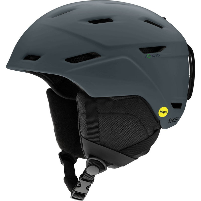 Smith Mission snow Helmet in Matte Ardoise Slate featuring MIPS protection, BOA fit system, active ventilation and audio compatible pad
