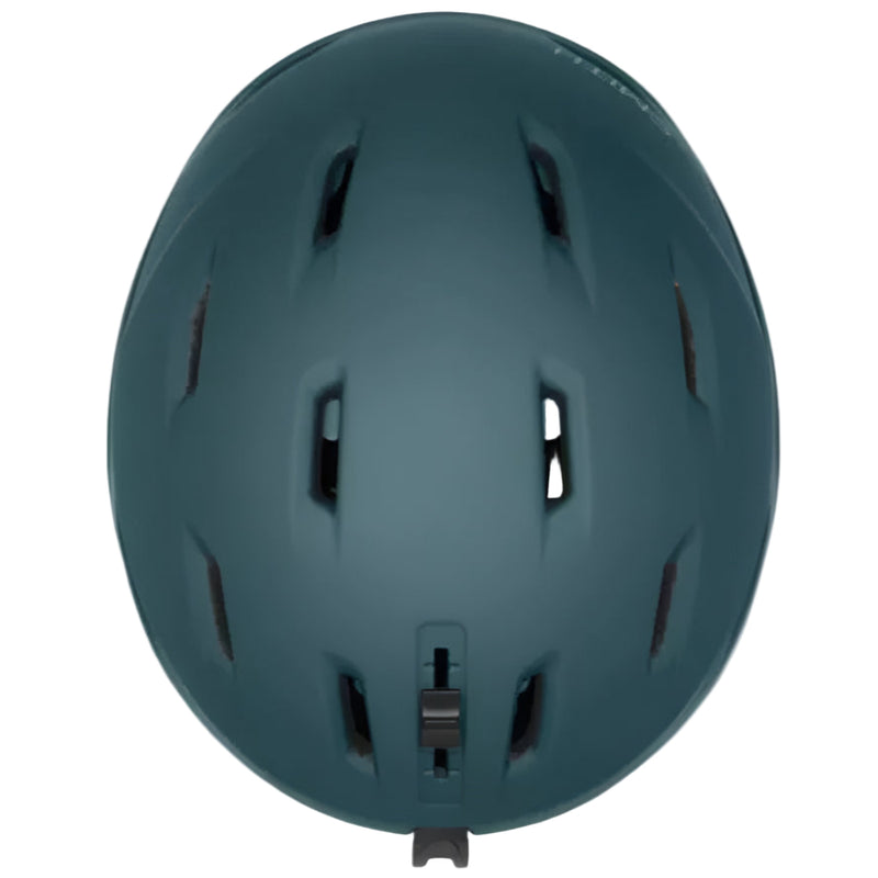 Top view of Smith Mission snow Helmet in Matte Pacific Geo featuring MIPS protection, BOA fit system, active ventilation and audio compatible pad