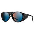 Main view of the Smith Venture Sunglasses in Matte Black, ChromaPop Glass Polarized Black lens, unisex model