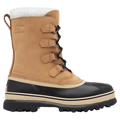 Right side view of the Sorel Caribou Apres Boots in buff colourway, men model