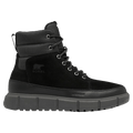 Side view of the Sorel Explorer III Apres Boots in Black Jet colourway, men model
