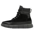 Side view of the Sorel Explorer III Apres Boots in Black Jet colourway, men model