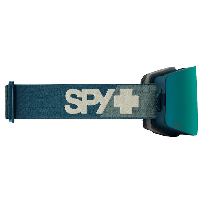 Side view of the Spy Marauder SE Goggles in Sand, Gray Green Black Mirror + LL Persimmon Silver Mirror lens, unisex model
