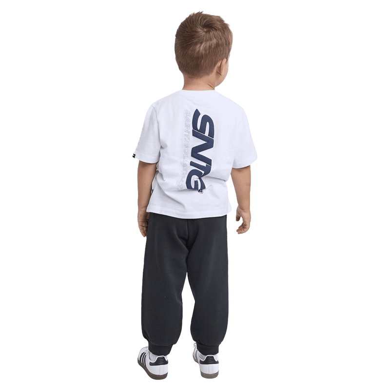 Back view of the St Goliath Challenger Track Pant in Washed Black colourway, toddler's model