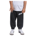 Front view of the St Goliath Challenger Track Pant in Washed Black colourway, toddler's model