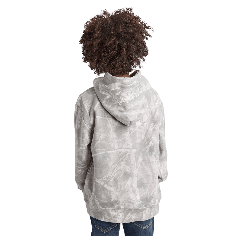 Back view of the St Goliath SNT Hoodie in Multi colourway, kids's model