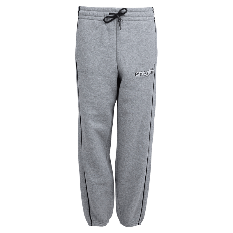 Main view of the St Goliath Top Deck Track Pant in Grey Marle colourway, kids's model