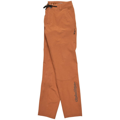 TLD Men's Ruckus travel pants in brown with black tied waist.