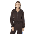Zipped view of the PE NATION Triumph 2.0 Jackter Coffee/Marina Jacket, 26/27 Womens's model