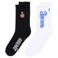 View of Afends Team Recycled Socks Two Pack in colour Twin Pack.