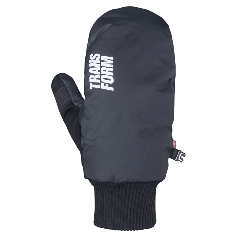 Main view of the Transform KO Mitts in Black colourway, unisex model
