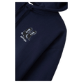 Navy blue Brixton Two Boots Hoodie for women with a small white boot graphic and logo on the chest.