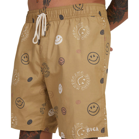Opposites Elastic Print Shorts