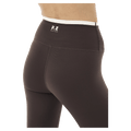 Back view of P.E Nation Vita Full Length Leggings - Womens in colour Coffee/Whisper White.