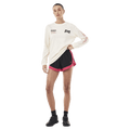 Front view of P.E Nation Voltage LS Tee - Womens in colour Whisper White.