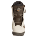 Front view of the Vans Aura Pro Snowboard Boots in Bay Leaf Green colourway, men model