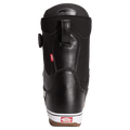 Back view of the Vans Aura Pro Snowboard Boots in Black and White colourway, men model