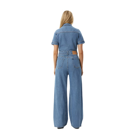 Miami Denim Flared Leg Jumpsuit - Womens