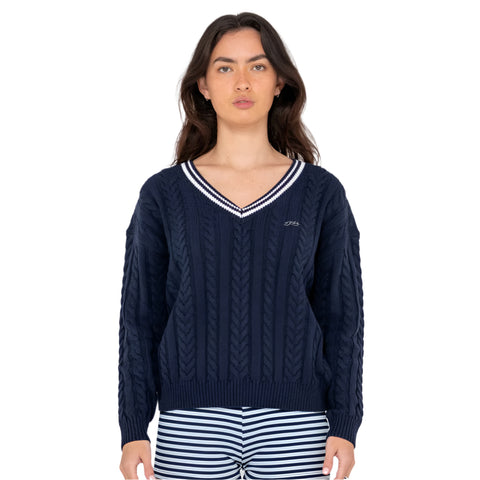 Oxford Oversized Vee Neck Knit Jumper