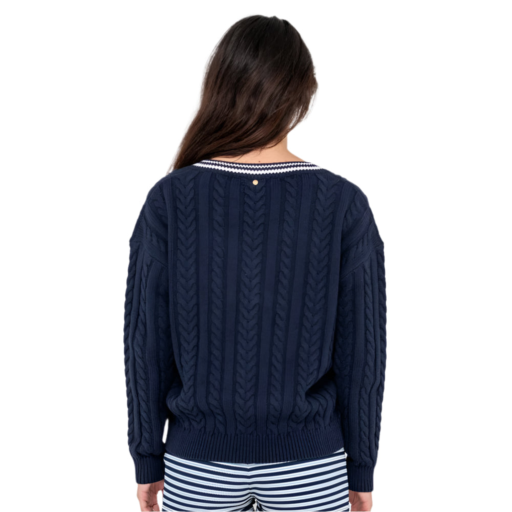 Oxford Oversized Vee Neck Knit Jumper
