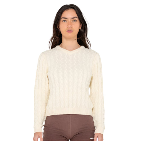 Collegiate Long Sleeve Vee Neck Knit Jumper