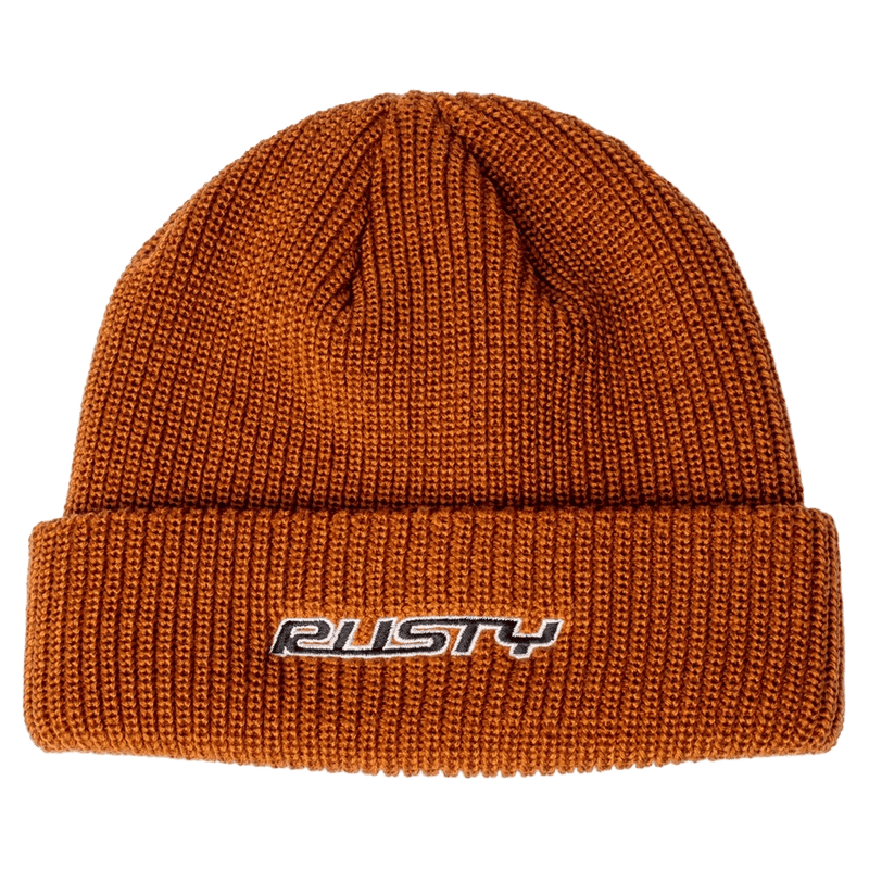 View of Rusty All-Time Beanie in Tabacco