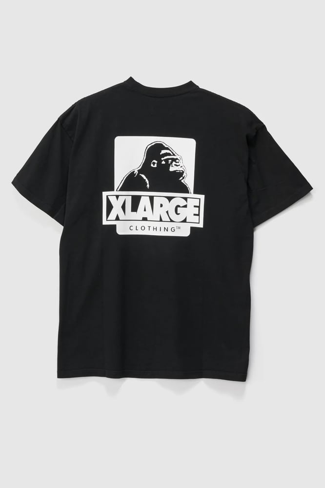 Back full view of X Large 91 LCB Tee in colour Pigment Black