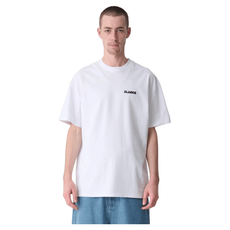 Front full view of the X Large 91 LCB Tee in colour White