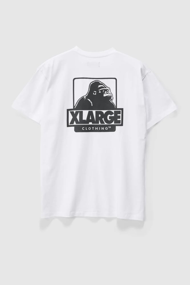 Back full view of X Large 91 LCB Tee in colour White