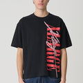 Front view of X Large Vertical Gorilla Fit Tee in Black