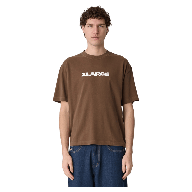 Front full view of Wings Gorilla Fit SS Tee in colour Cocoa