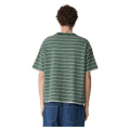 Back full view of the Stripe Layer Gorilla Fit Tee in colour Eden