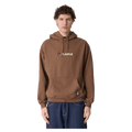 Front full view of X Large Mushroom Hoodie in Cacoa
