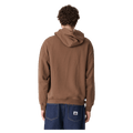 Back full view of X Large Mushroom Hoodie in Cacoa