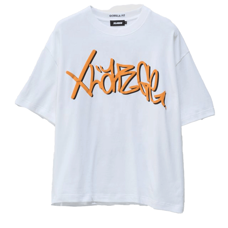 Front view of X Large Tagged Gorilla Fit Tee - in White